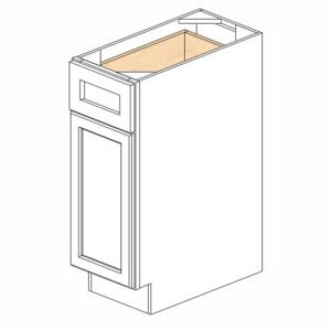 B12 Ice White Shaker Single Door Cabinet (RTA)