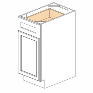 B15 Ice White Shaker Single Door Cabinet (RTA)